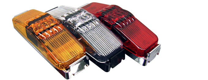 Magnetic Trailer Lights Pair Of TecNiq Red/Amber Trailer Fender Marker Lights With Stainless Steel Bezels – Made In USA USA Made Trailer Lights - Foto 2