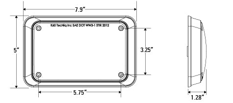 Monture D'éclairage LED De Surface TecNiq SCENE Lights K60-SW00 - Kit Chromé - Garantie à Vie USA